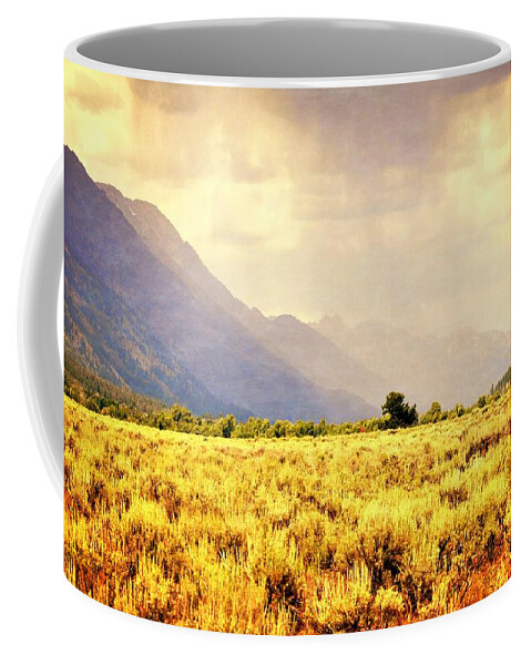 Landscape Coffee Mug featuring the photograph Rain on the Sagebrush by Marty Koch