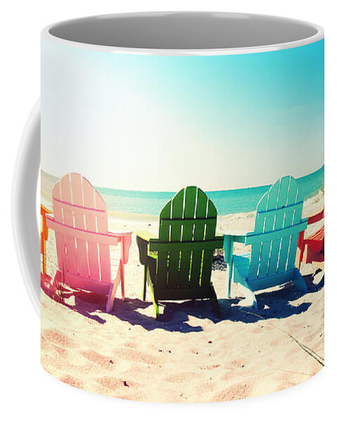 Florida Coffee Mug featuring the photograph Rainbow Beach Photography Light Leaks1 by Chris Andruskiewicz