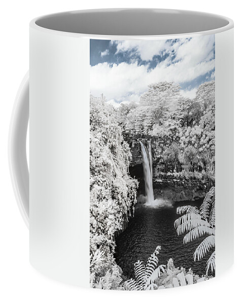 720 Nm Coffee Mug featuring the photograph Rainbow Falls in Infrared 1 by Jason Chu