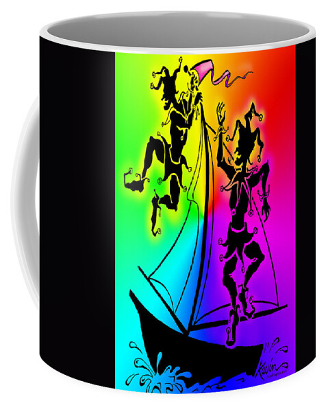 Rainbow Coffee Mug featuring the painting Rainbow Pride by Kevin Middleton