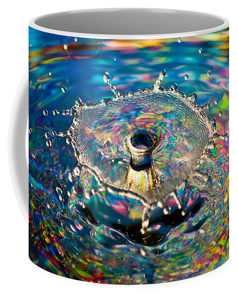 Drop Coffee Mug featuring the photograph Rainbow Splash by Anthony Sacco