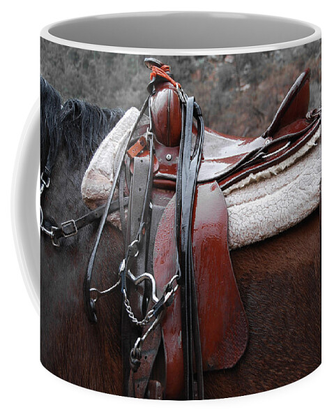 Horse Art Coffee Mug featuring the photograph Rained Out by Jani Freimann