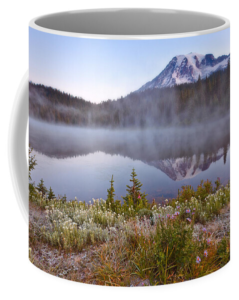 Wildflowers Coffee Mug featuring the photograph Rainier Morning by Darren White