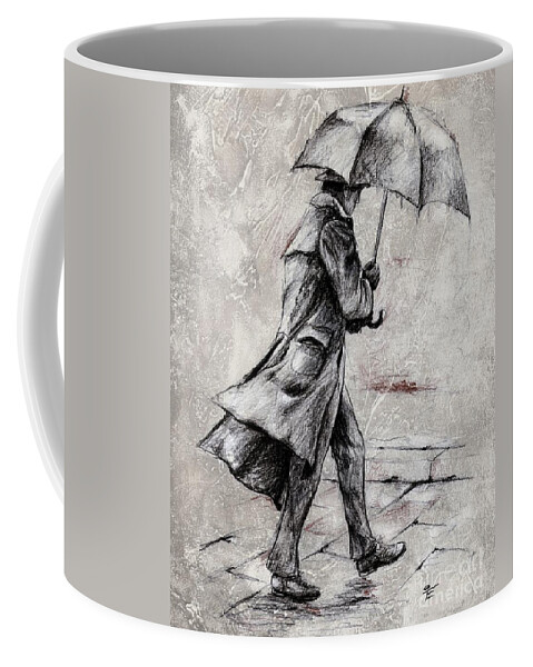 Rainy Day 07 Drawing Coffee Mug For Sale By Emerico Imre Toth