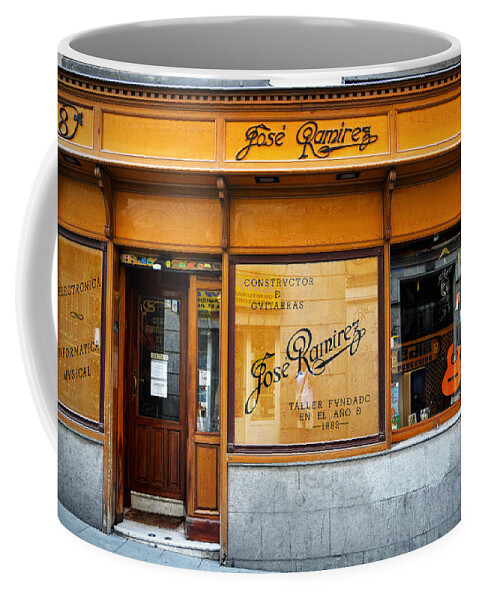 Ramirez Coffee Mug featuring the photograph Ramirez Guitars workshop by RicardMN Photography