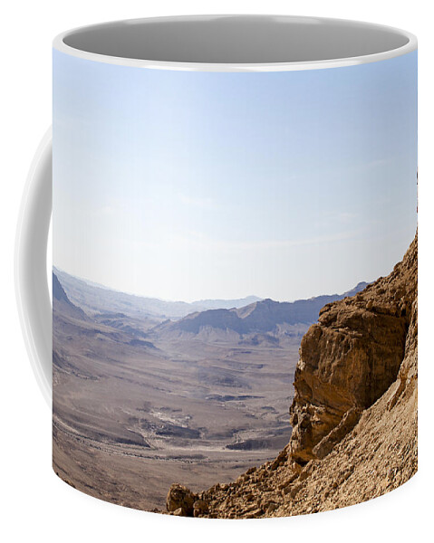 Arid Coffee Mug featuring the photograph Ramon crater Negev desert Israel by Gal Eitan
