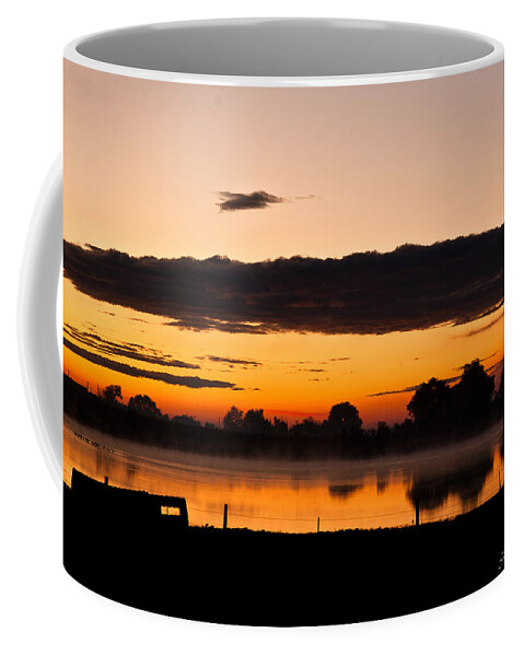 Landscape Coffee Mug featuring the photograph Rancher's Sunrise by Steven Reed