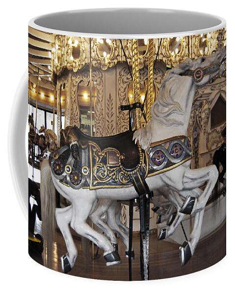 Carousel Horses Coffee Mug featuring the photograph Ready 2 Ride by Jani Freimann
