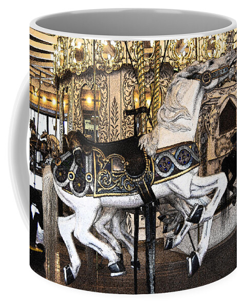 Carousel Coffee Mug featuring the photograph Ready To Ride 2 by Jani Freimann