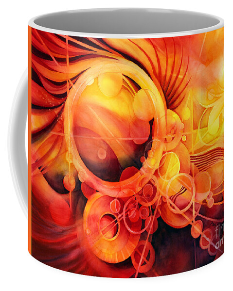 Watercolor Coffee Mug featuring the painting Rebirth - Phoenix by Hailey E Herrera