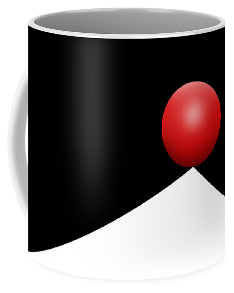 Abstract Coffee Mug featuring the photograph Red Ball 29 by Mike McGlothlen
