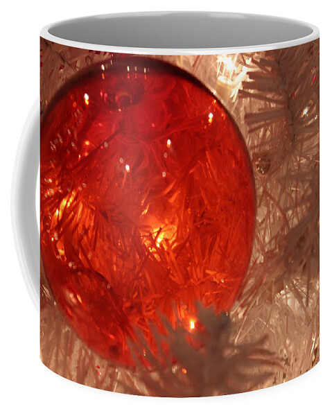 Red Ornament Coffee Mug featuring the photograph Red Christmas Ornament by Lynn Sprowl