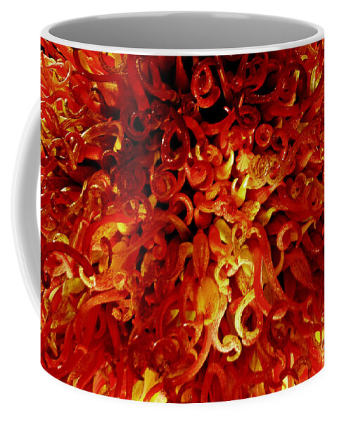 Red Glass Coffee Mug featuring the photograph Red Fantasy by Olga Hamilton