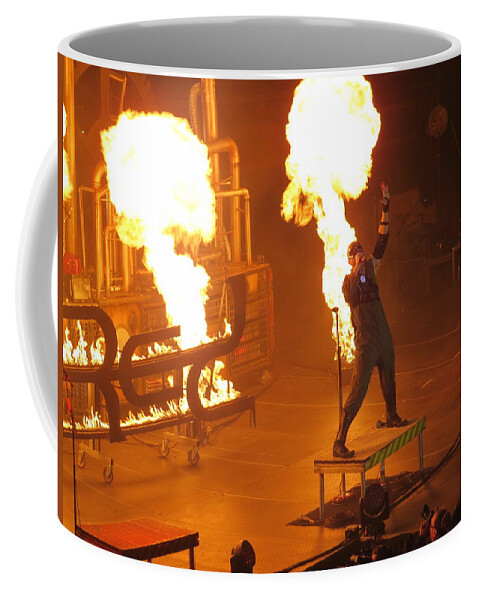 Christian Coffee Mug featuring the photograph Red heats up Winterjam in Atlanta by Aaron Martens
