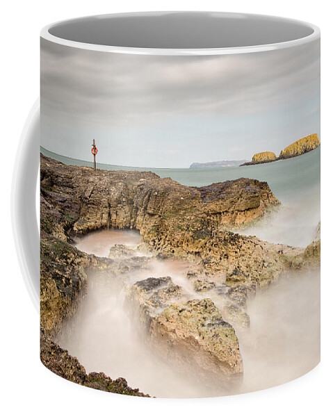 Sheep Island Coffee Mug featuring the photograph Red Ring, Ballintoy by Nigel R Bell