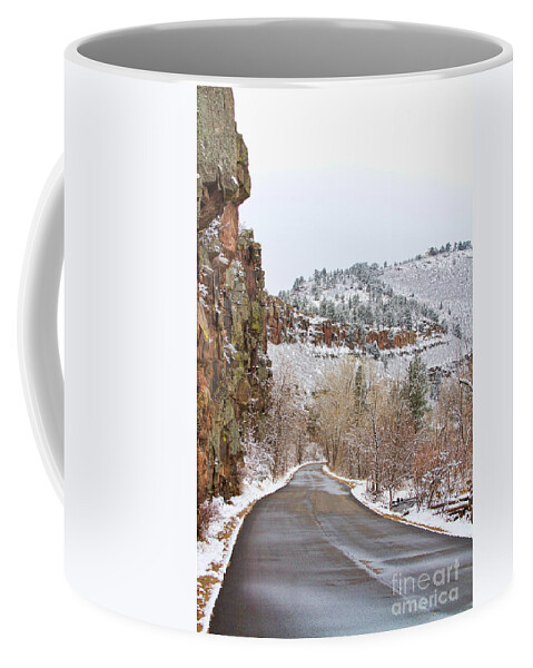 Red Rocks Coffee Mug featuring the photograph Red Rock Winter Drive by James BO Insogna