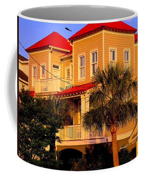 Kendall Kessler Coffee Mug featuring the photograph Red Roof at Isle of Palms by Kendall Kessler