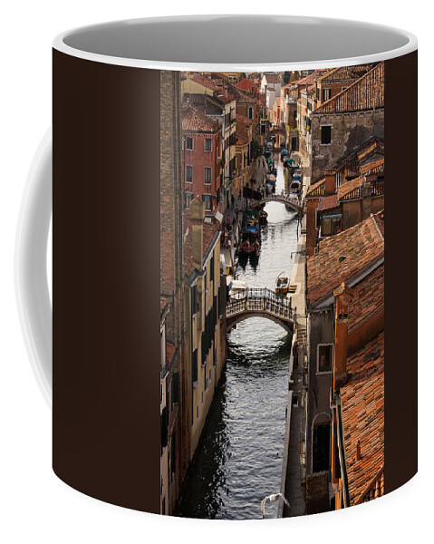 Georgia Mizuleva Coffee Mug featuring the photograph Red Roofs of Venice by Georgia Mizuleva