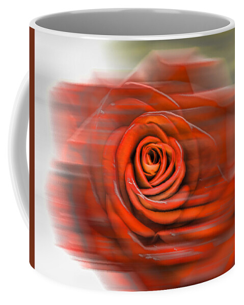 Red Coffee Mug featuring the photograph Red rose by Leif Sohlman