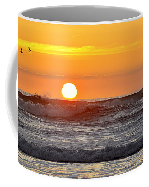 Scenic Coffee Mug featuring the photograph Red Sky at Night Sailors Delight by AJ Schibig