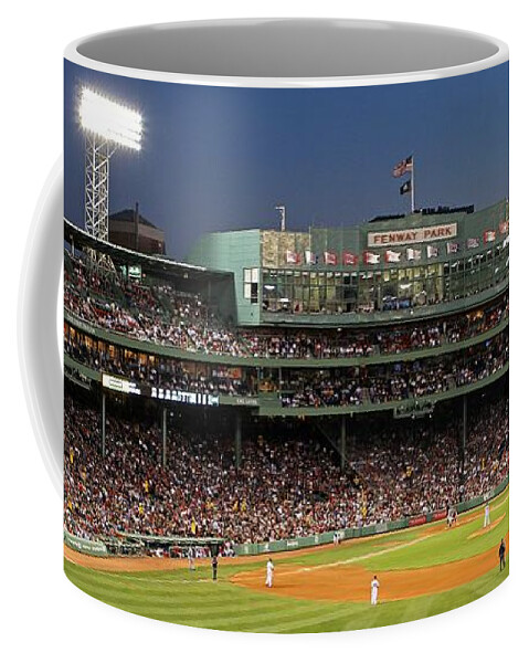 Ballpark Coffee Mug featuring the photograph Red Sox and Fenway Park by Juergen Roth