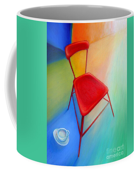 Frederick Luff Coffee Mug featuring the painting Red Studio Chair by Frederick Luff