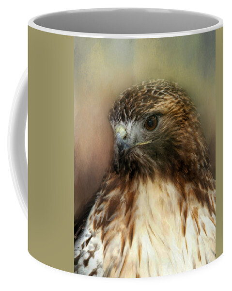 Hawk Coffee Mug featuring the photograph Red Tailed Hawk Portrait by TnBackroadsPhotos 