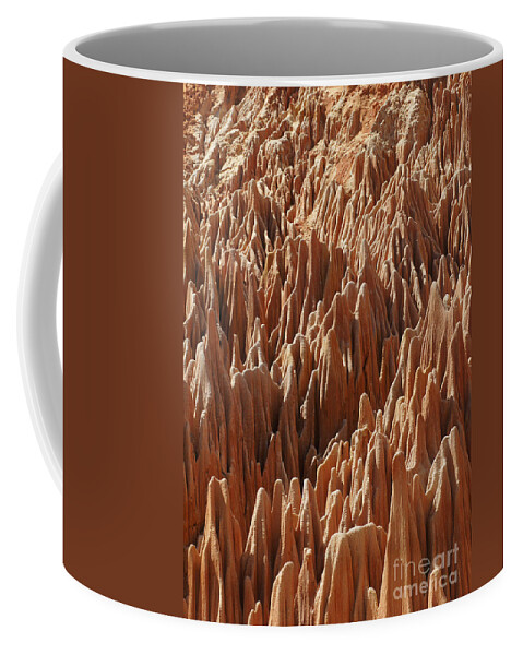 Prott Coffee Mug featuring the photograph red Tsingy Madagascar 3 by Rudi Prott