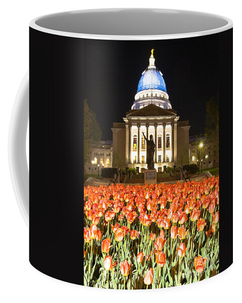 Blue Coffee Mug featuring the photograph Red White and Blue by Steven Ralser