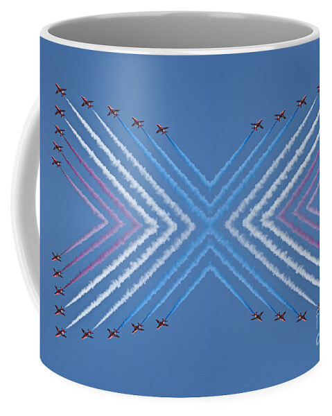 Red Arrows Coffee Mug featuring the photograph Red X by Steve Purnell