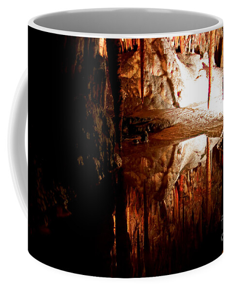 Australia Coffee Mug featuring the photograph Reflections in a Limestone Cave by Blair Stuart