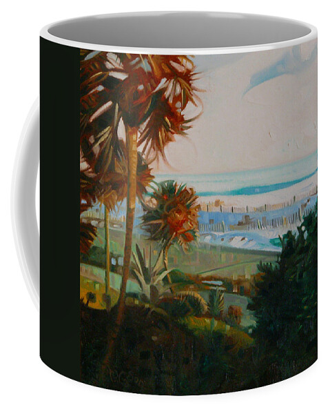 Beach Coffee Mug featuring the painting Reflections of a Sunset by T S Carson