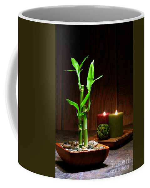 Bamboo Coffee Mug featuring the photograph Relaxation and Meditation by Olivier Le Queinec