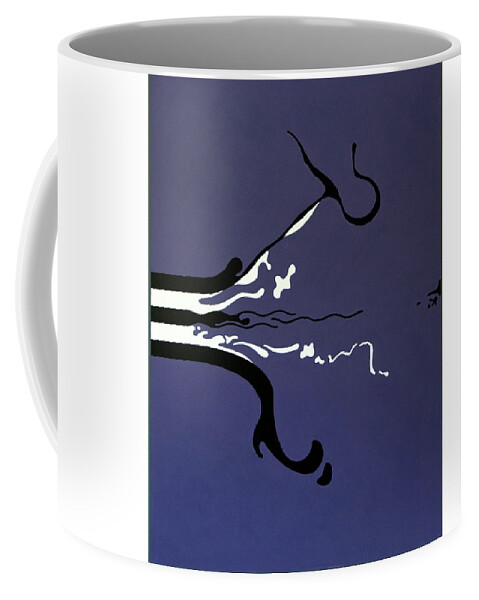 Expressionist Coffee Mug featuring the painting Release by Thomas Gronowski
