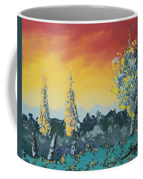 Modern Coffee Mug featuring the painting Relentless by Andrew Sanan