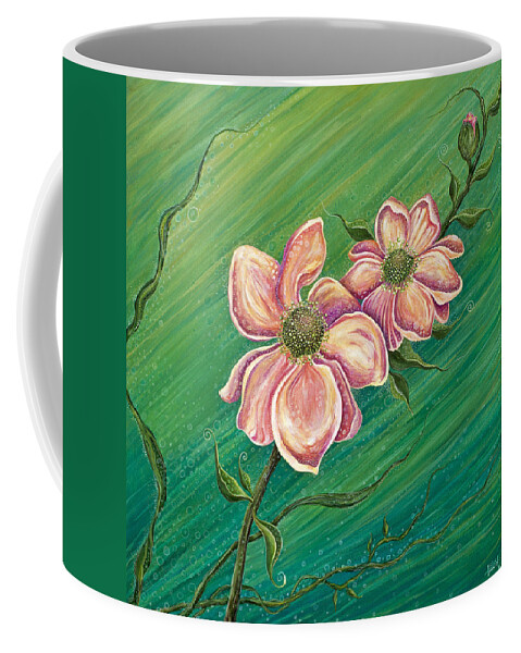 Floral Coffee Mug featuring the painting Remember My Spirit by Tanielle Childers