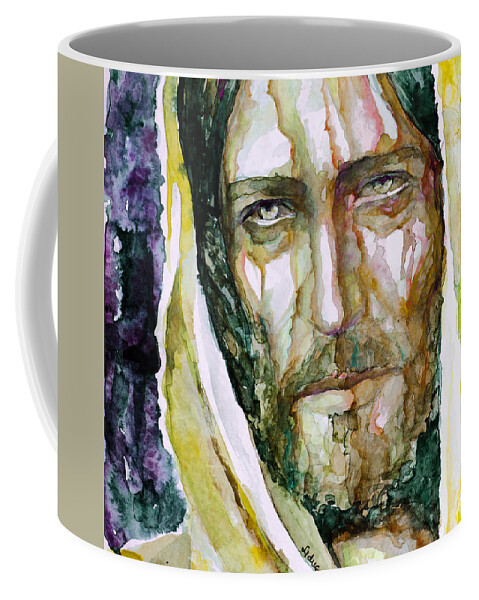 Jesus Coffee Mug featuring the painting Remember the Time ll by Laur Iduc