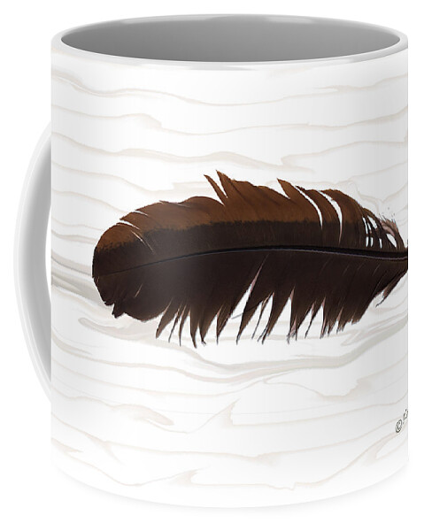 Feather Coffee Mug featuring the digital art Remnant by Kae Cheatham