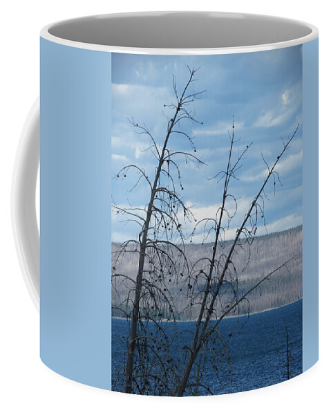 Yellowstone National Park Coffee Mug featuring the photograph Remnants of the Fire by Laurel Powell