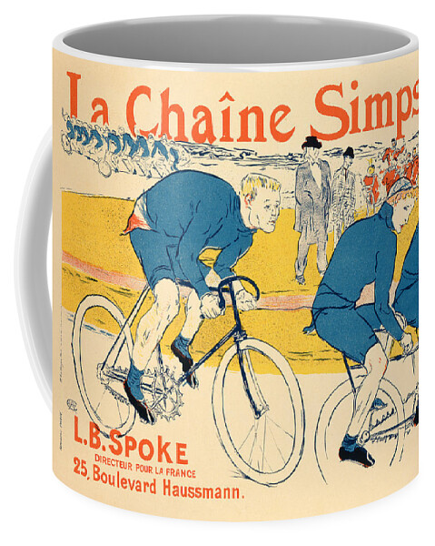 Advert Coffee Mug featuring the drawing Reproduction Of A Poster Advertising by Henri de Toulouse-Lautrec