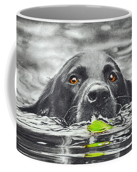 Dog Coffee Mug featuring the drawing Reservoir Dog by Peter Williams