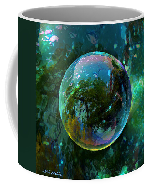 Orbs Coffee Mug featuring the painting Reticulated Dream Orb by Robin Moline