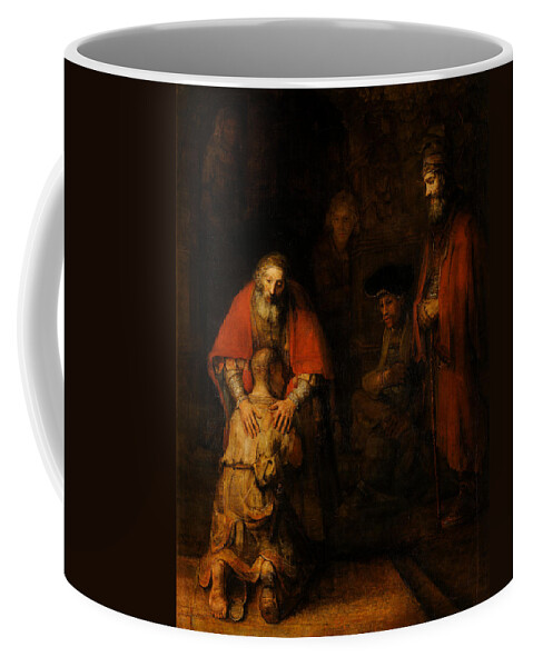 Rembrandt Coffee Mug featuring the painting Return of the Prodigal Son by Rembrandt van Rijn