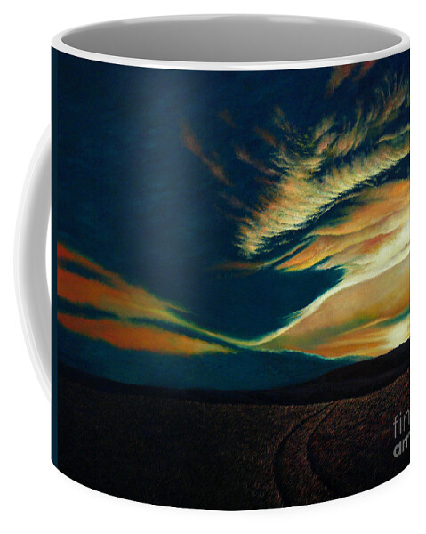 Mountain Coffee Mug featuring the painting Returning to Tuscarora Mountain by Christopher Shellhammer