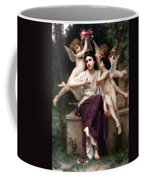Reve De Printemps Coffee Mug featuring the painting Reve de printemps by William-Adolphe Bouguereau