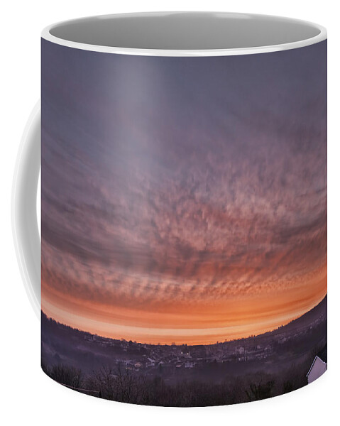 Rhymney Valley Coffee Mug featuring the photograph Rhymney Valley Sunrise by Steve Purnell