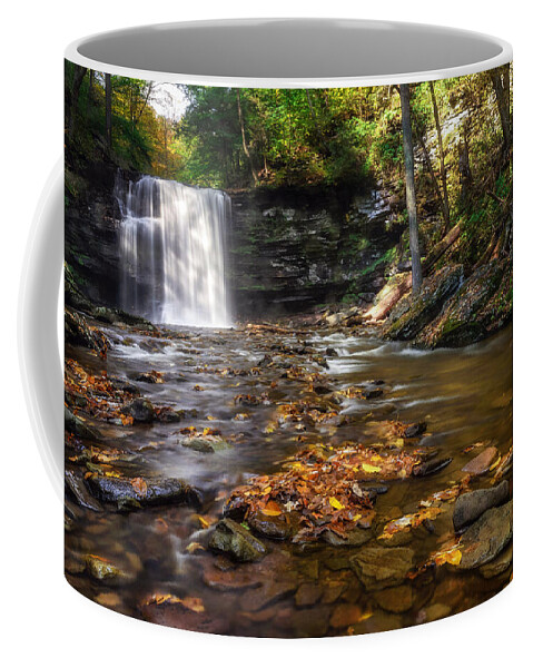 Ricketts Glen Waterfall Coffee Mug featuring the photograph Ricketts Glen Waterfall by Mark Papke