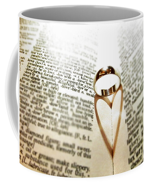 Ring Coffee Mug featuring the photograph Ring Heart Shadow by Becca Buecher