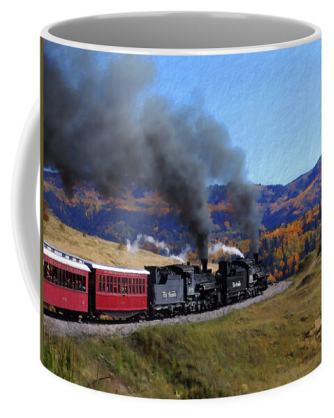 Railroad Coffee Mug featuring the photograph Rio Grande 488 and 489 by Kurt Van Wagner