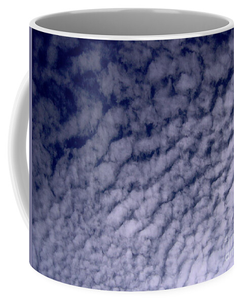 Clouds Coffee Mug featuring the photograph Ripples In The Dark Blue Sky by D Hackett